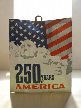 Patriotic 250 Years of America Reusable recycled bag Red White  Blue NWT